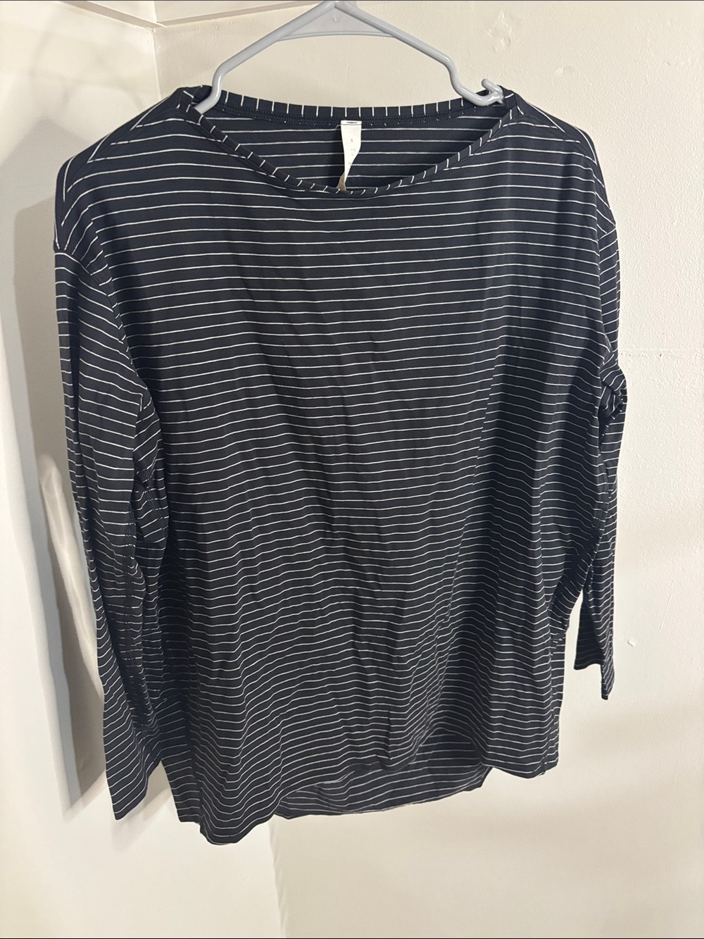 lululemon athletica Black & White Striped Long-Sleeve Tee